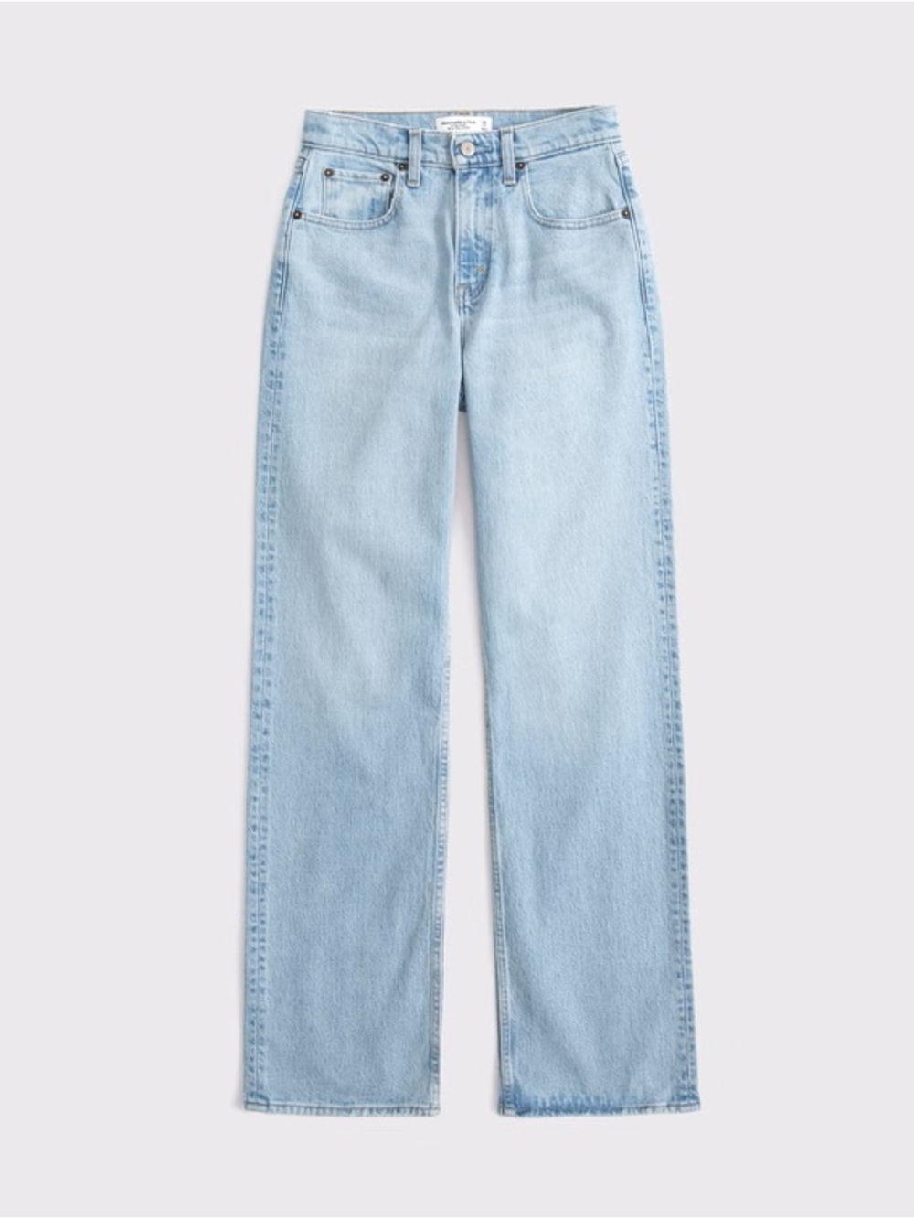 Light Wash Straight-Leg Abercrombie Jeans